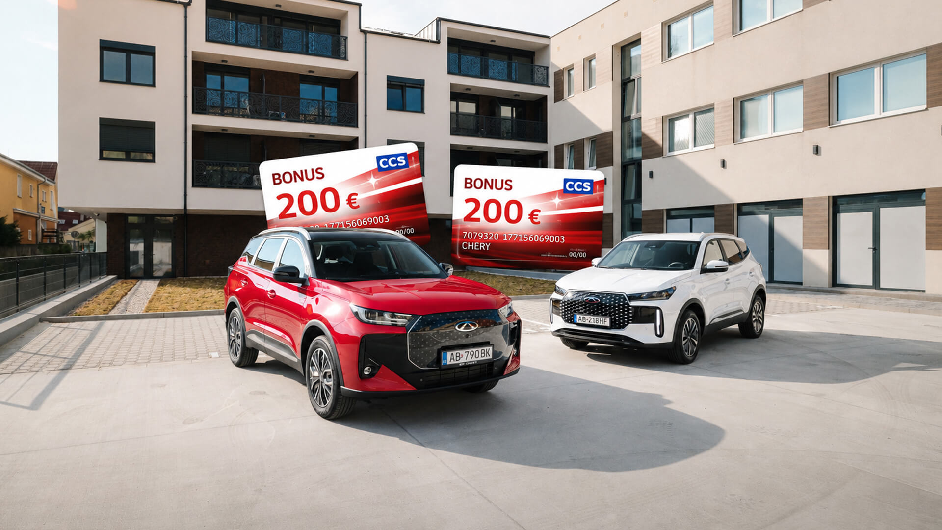 Ku každému novému Chery palivová karta v hodnote 200 €.